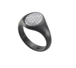 Prsten RC1780301 Platina, karbon & DIA