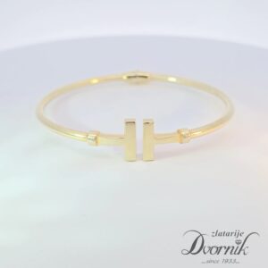 Srebrena narukvica - 18kt pozlata