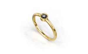 Lady in black 0.15 CT - 14kt black DIA