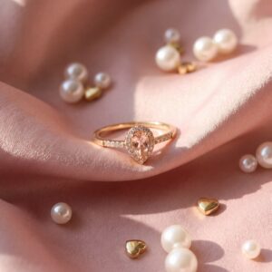 Morganite with love - 18kt zlato
