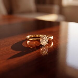 Oval solitaire 0.68 CT – Laboratorijski dijamant