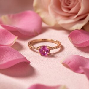 Fancy pink with sparkle - 14kt zlato