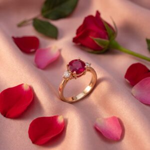 Ruby and diamonds 2.25 CT - 14kt zlato