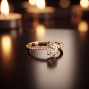 Pavé set and oval 0,96 CT - Laboratorijski dijamanti